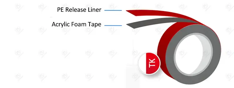 tk300 double sided acrylic foam tape structure