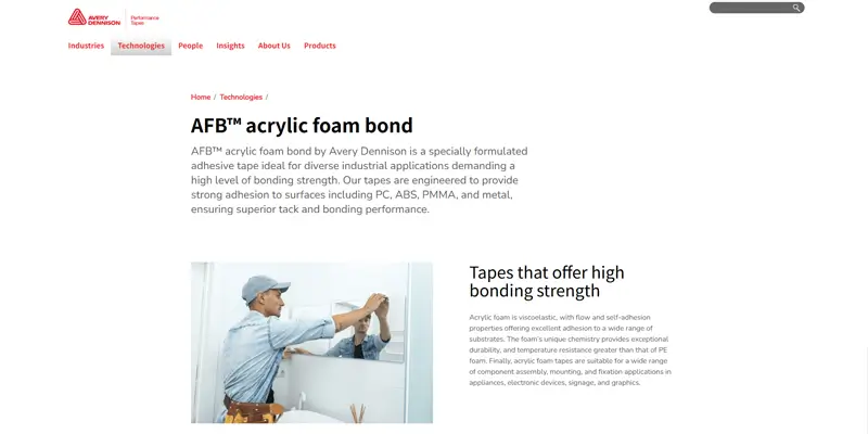 top acrylic foam tape manufacturers avery