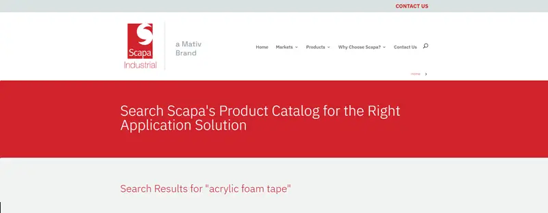 top acrylic foam tape manufacturers scapa