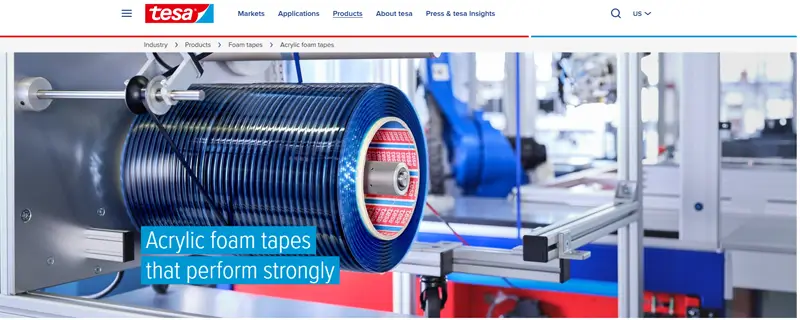 top acrylic foam tape manufacturers tesa se